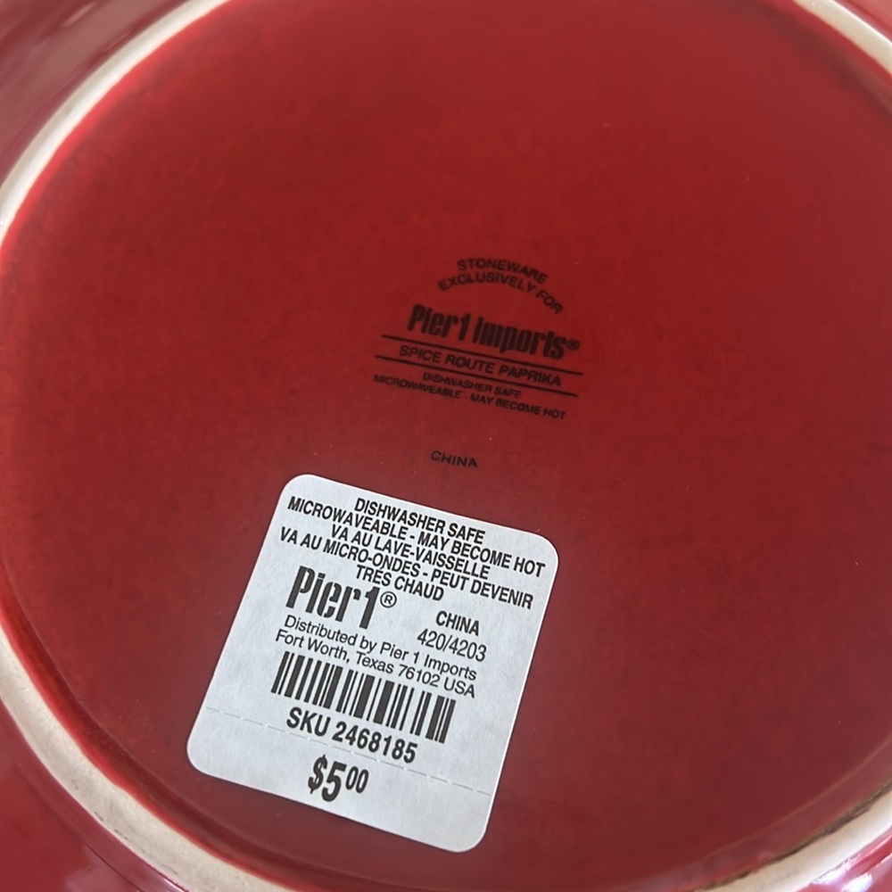 Pier 1 8.5" Salad Plates Spice Route Paprika NWT Retired Set of 2 - Picture 6 of 7